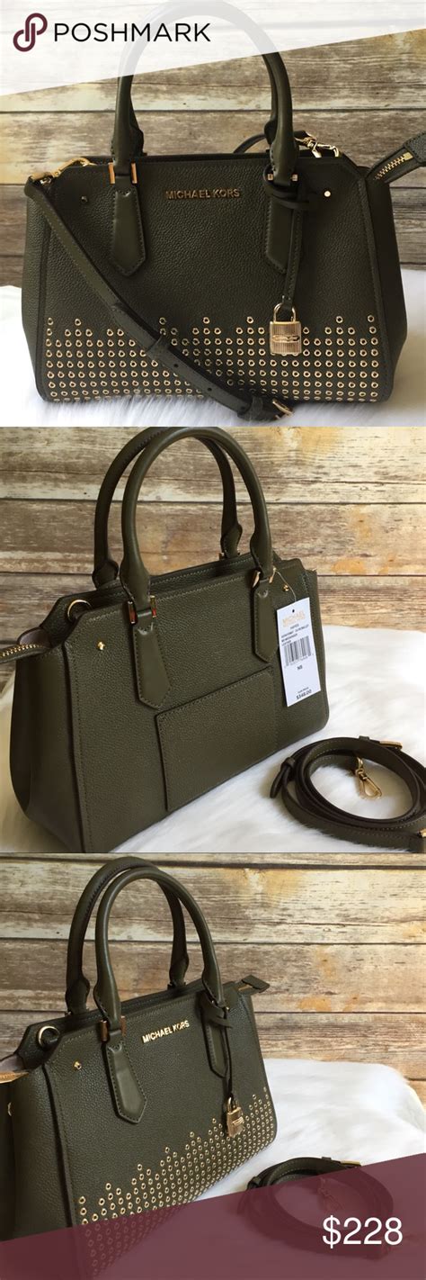 jual michael kors hayes lg satchel olive|michael kors tragetasche.